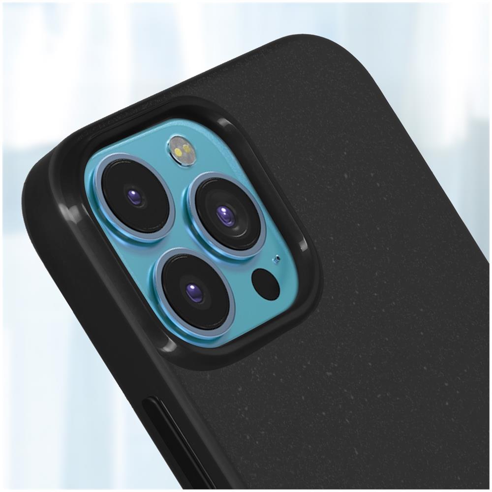 Cover Iphone 13 Pro Silicone Effetto Brillante Pearl Jelly Mercury Nera - Foto 5