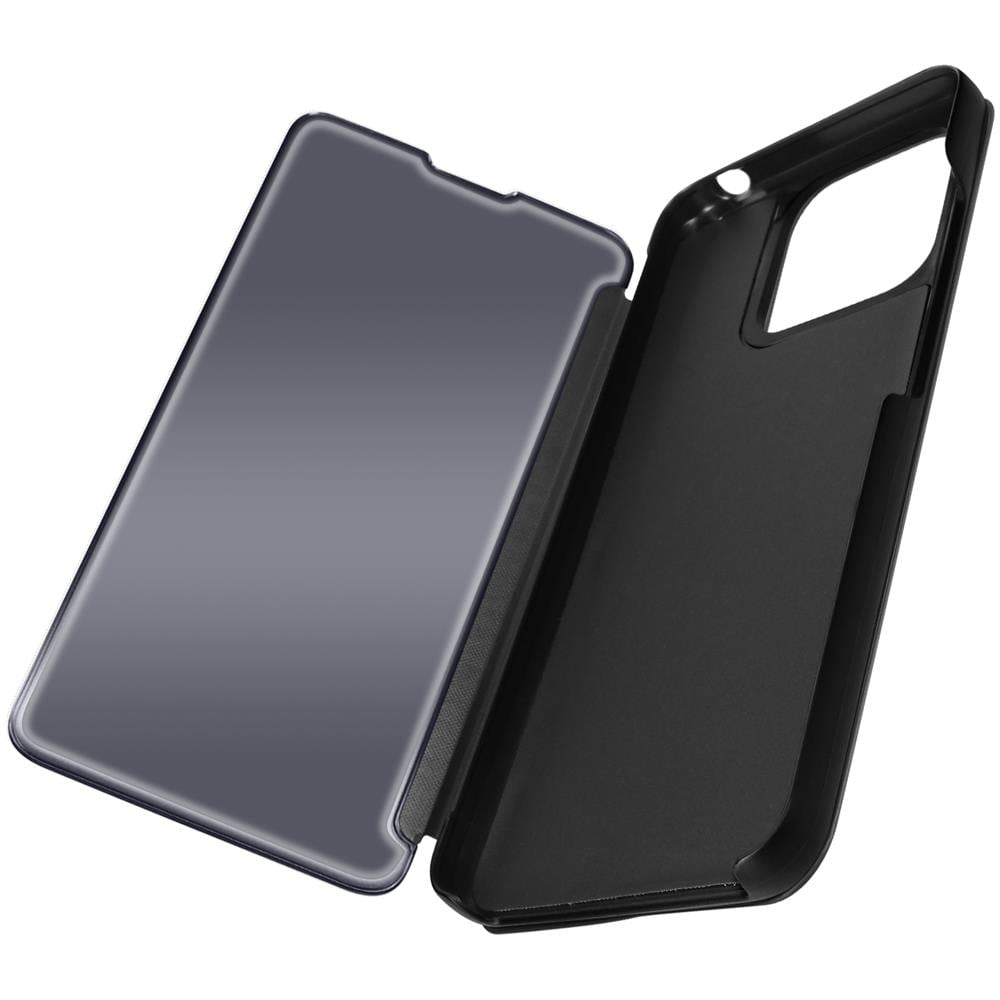 Custodia Clear View Per Xiaomi Redmi 12c Funzione Supporto Video Nera - Foto 2
