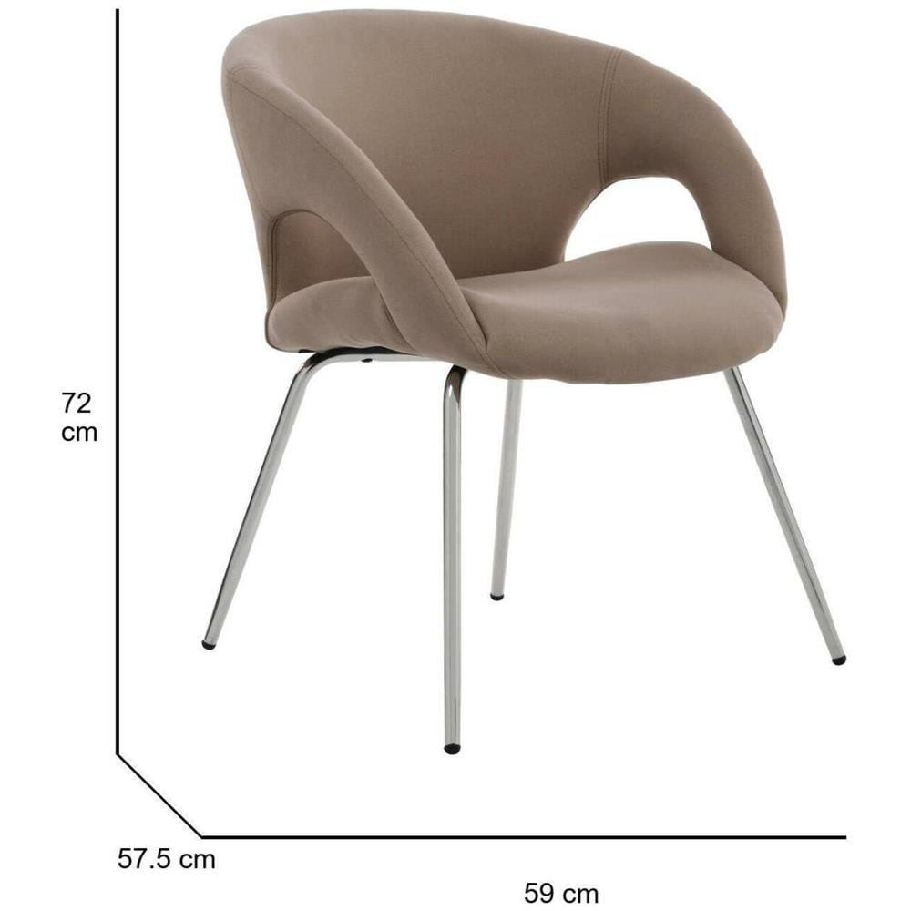 Sedia Da Ufficio Bathurst, Seduta Da Attesa Con Braccioli Per Ufficio, Seduta Ergonomica Da Attesa, 58x59h72 Cm, Marrone - Foto 2