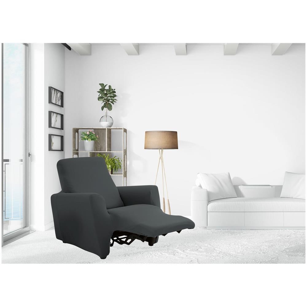 Copripoltrona Reclinabile Elasticizzato Antimacchia Magic Tinta Unita Grigio Stone Poltrona Relax Idrorepellente - Foto 1