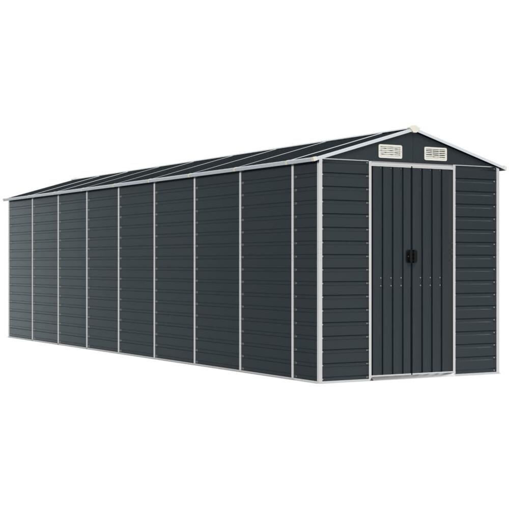 Capanno Da Giardino Antracite 191x725x198cm In Acciaio Zincato - Foto 2