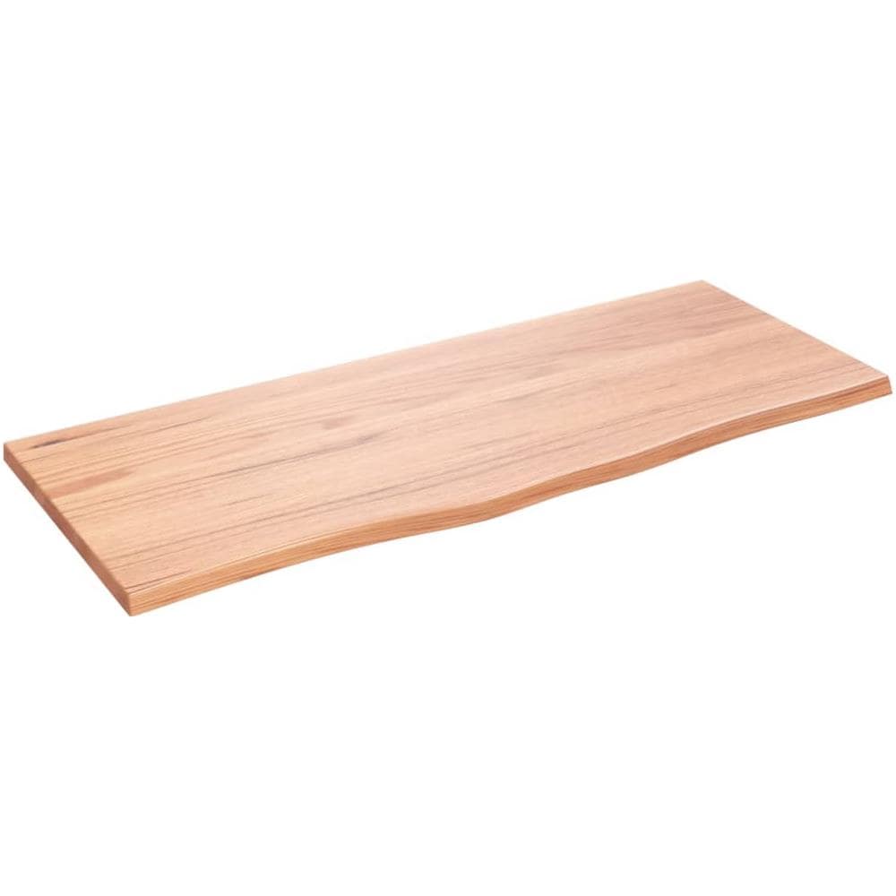 Piano Tavolo Marrone Chiaro 100x40x2cm Rovere Massello Trattato - Foto 2