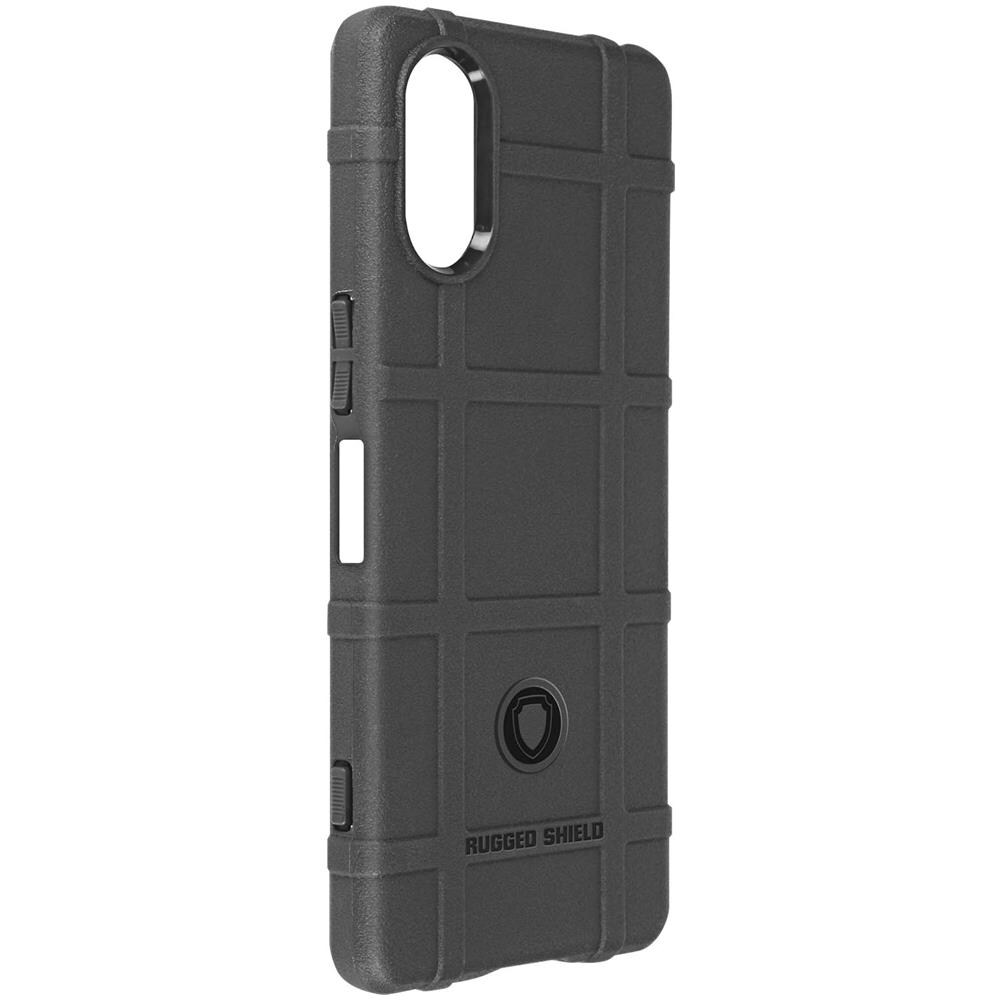 Cover Per Sony Xperia 5 V Silicon Antiscivolo Rilievo Rugged Shield Nera - Foto 2