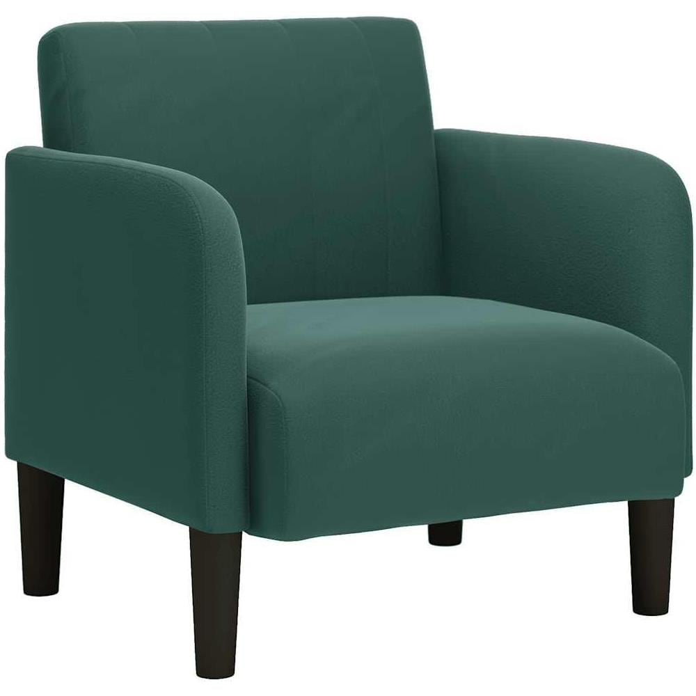 Divano Sedia con Braccioli Verde Scuro 54 cm in Velluto - Foto 1