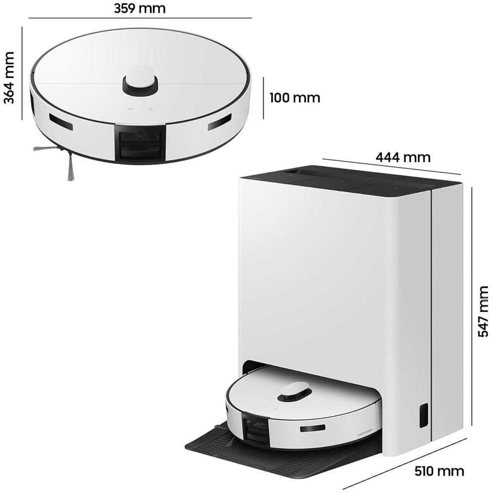 Robot Aspirapolvere VR7MD97A14G Capacità 0,25 L Autonomia 180 min Colore Grigio Bianco - Foto 3