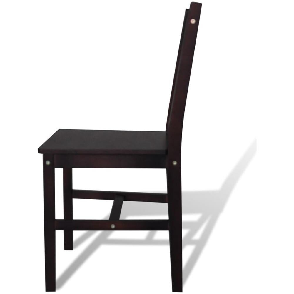 Sedia Da Tavola Legno Marrone 4 Pz - Foto 2