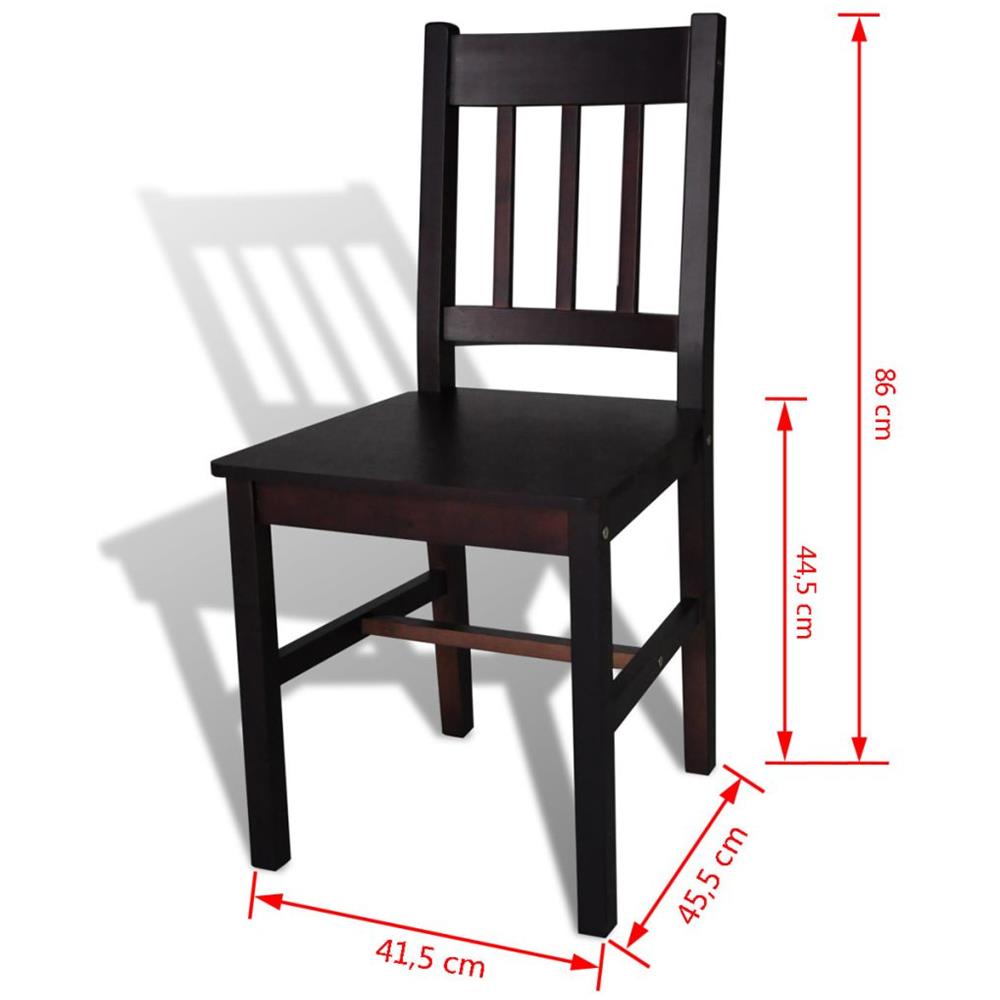Sedia Da Tavola Legno Marrone 4 Pz - Foto 13
