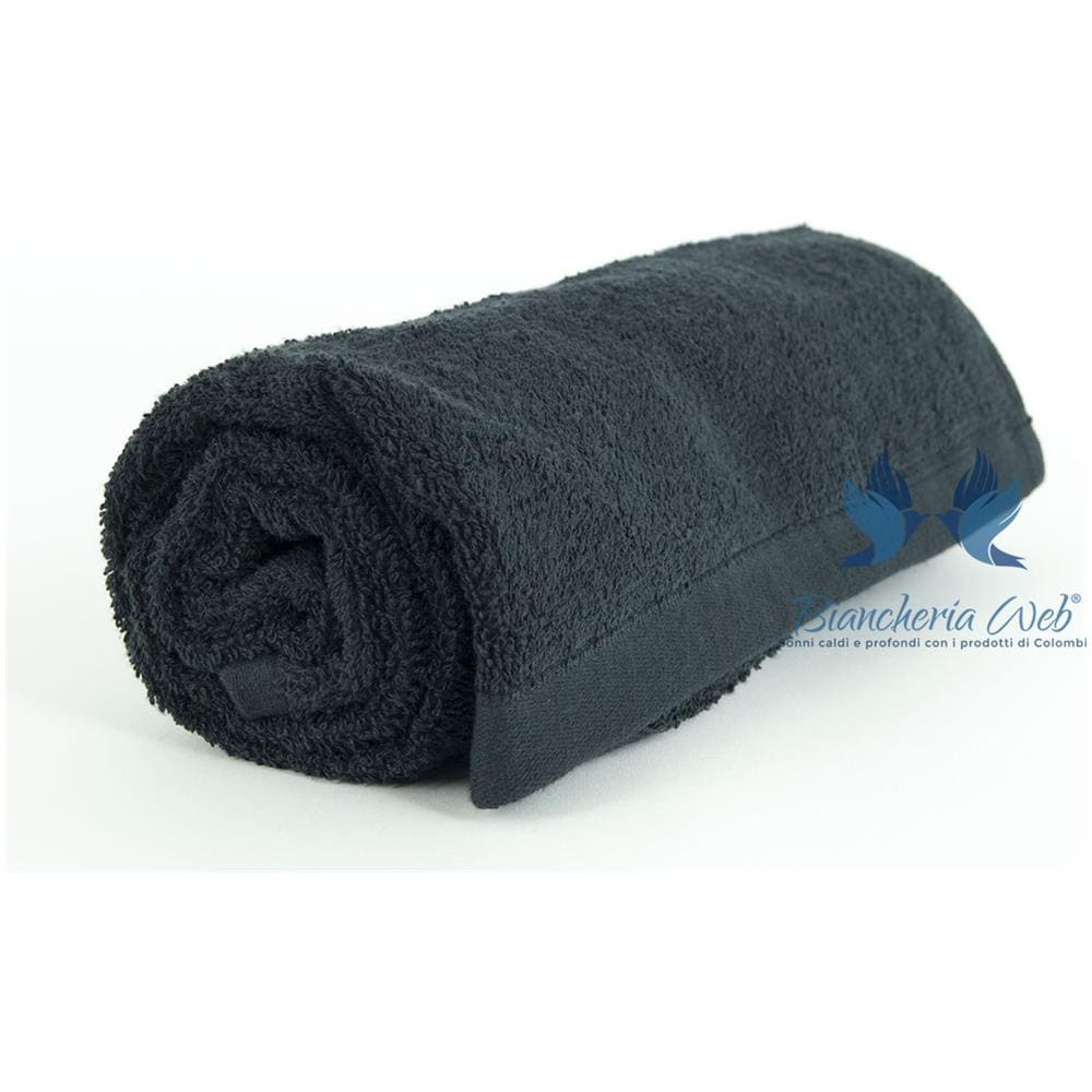 Asciugamani Salvietta Bagno In Morbida Spugna Modello Sophie Colore Nero Salvietta Nero - Foto 1