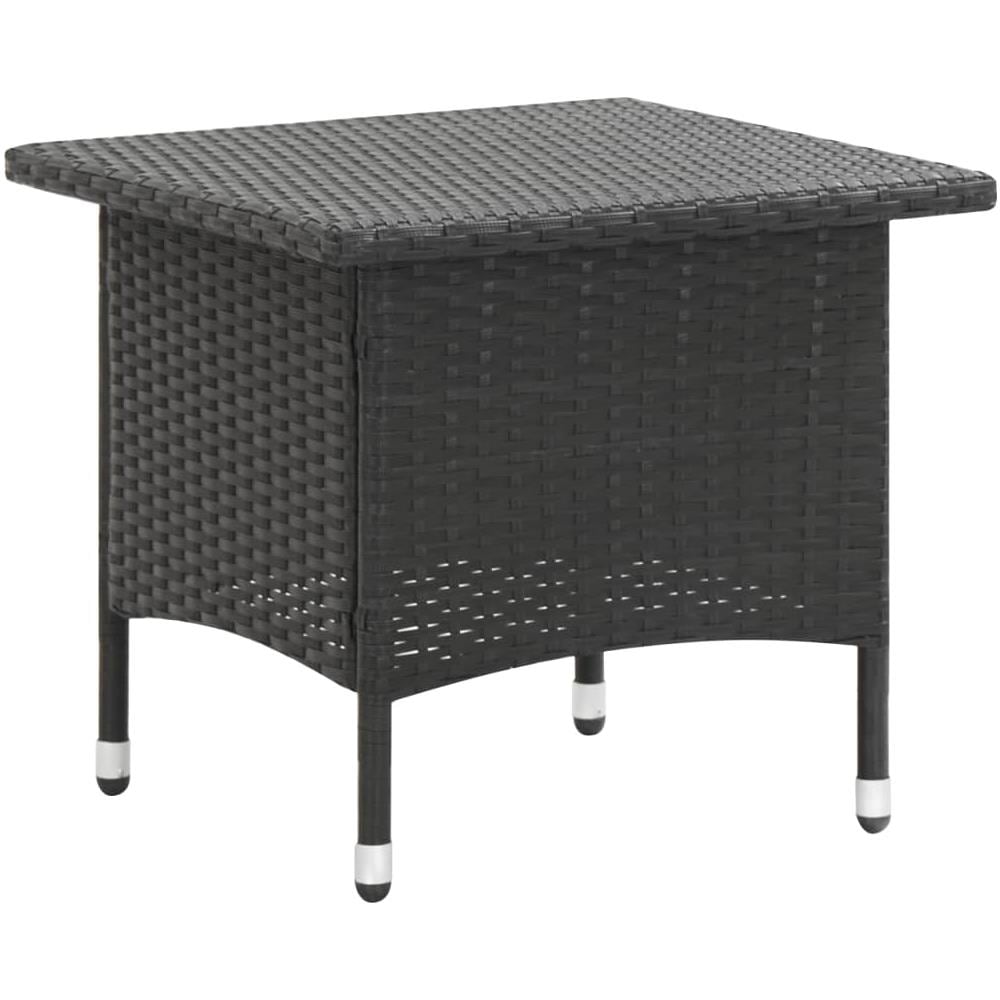 Tavolino Da Tè Nero 50x50x47 Cm In Polyrattan - Foto 1