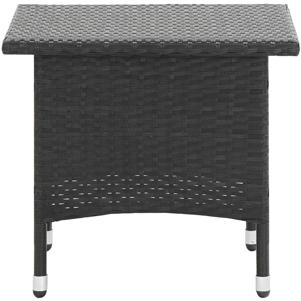 Tavolino Da Tè Nero 50x50x47 Cm In Polyrattan - Foto 2