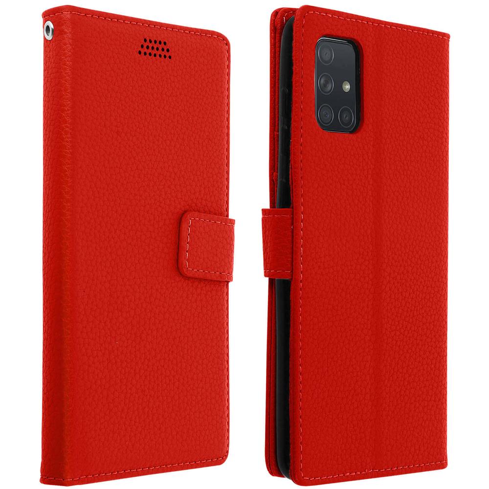 Custodia Samsung Galaxy A51 Portafoglio Supporto Video Cover Soft Touch Rosso - Foto 1