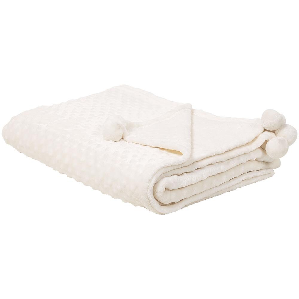 Coperta Color Bianco Crema 150 X 200 Cm Samur - Foto 1