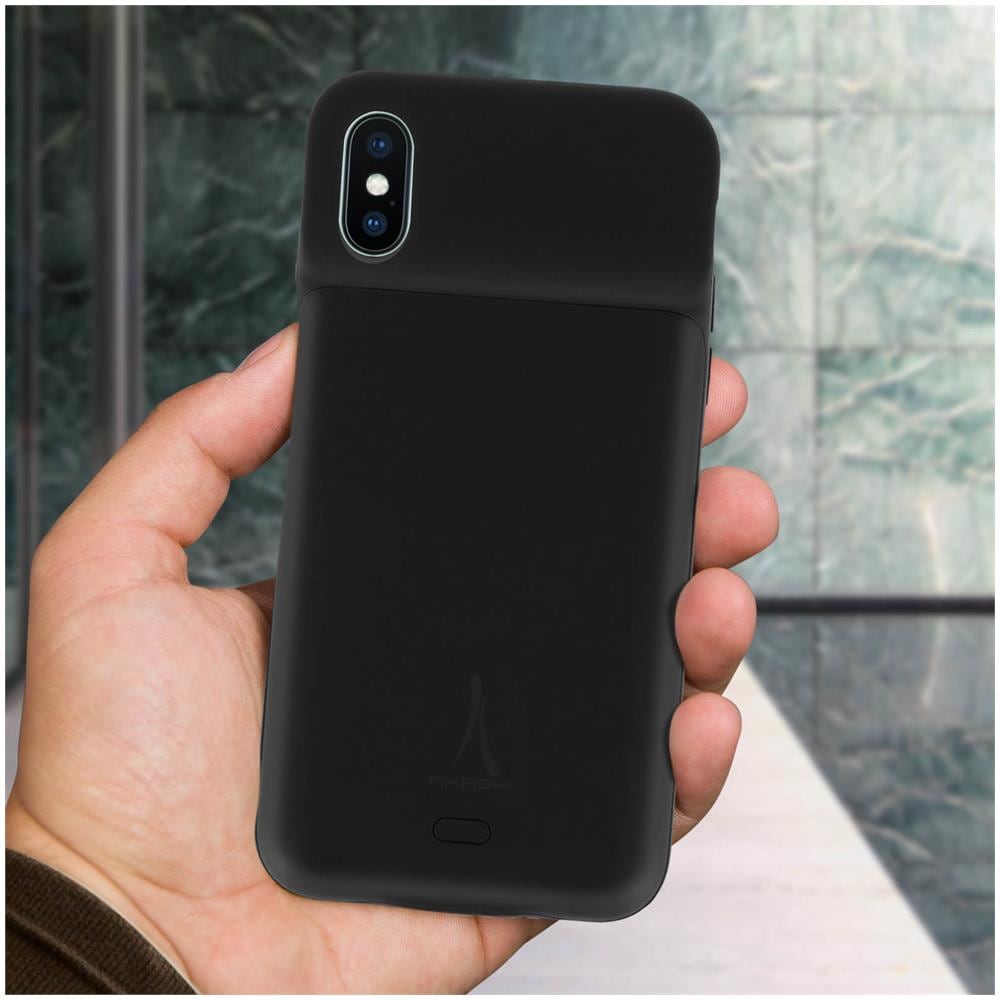Cover Iphone X / Xs Protezione Rigida 2 In 1 Batteria 3500mah Nero - Foto 2