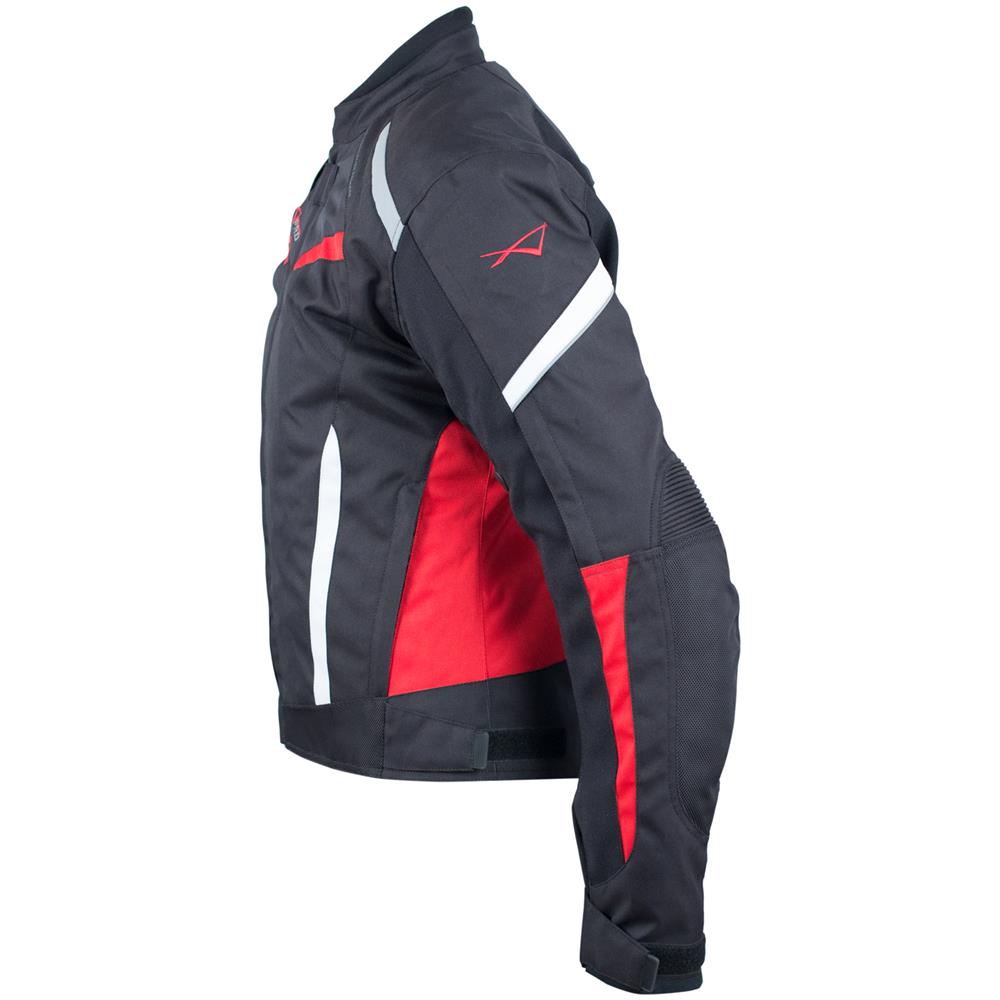 Moto Giacca Donna Sport Impermeabile Tessuto Riflettente Rosso Xs - Foto 5