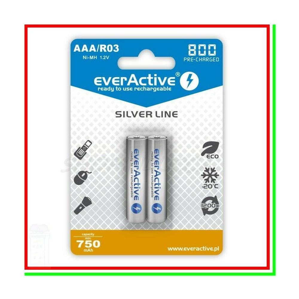 2 Batterie Ricaricabili Aaa Pile Ministilo 1,2v 800mah Nimh Aaa Universali Mouse Pc - Foto 1