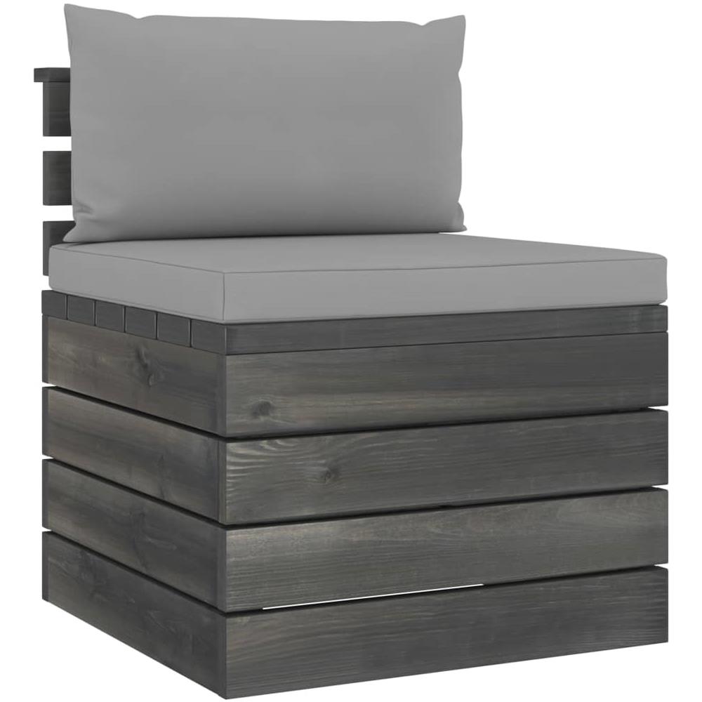 Set Divani Da Giardino Su Pallet 2 Pz Con Cuscini Massello Pino - Foto 3