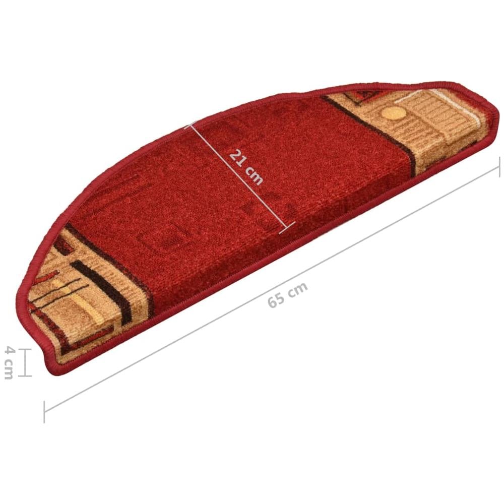 Tappetini Autoadesivi per Scale 15 pz Rossi 65x21x4 cm - Foto 9