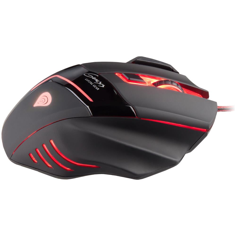 GX77 USB Laser 5670DPI Mano destra Nero, Rosso mouse - Foto 2