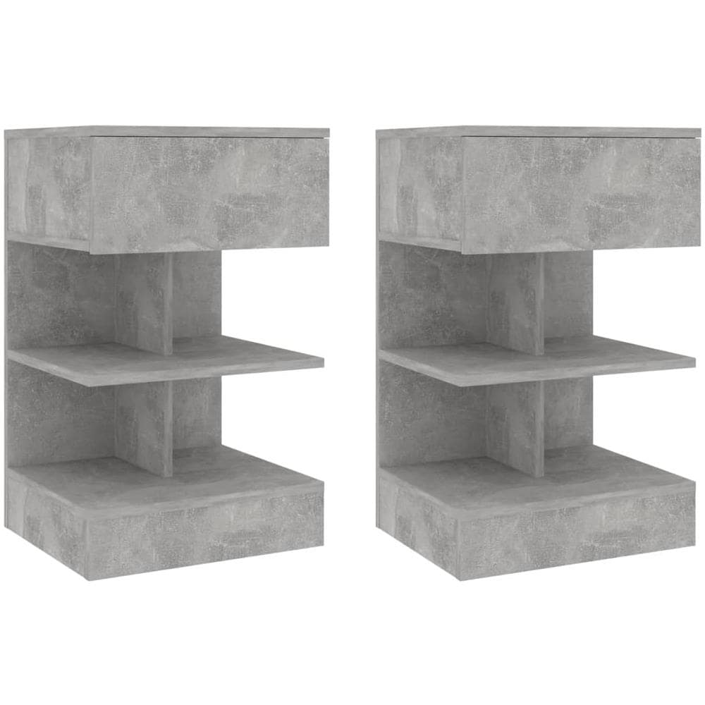Comodini 2 pz Grigio Cemento 40x35x65 cm - Foto 1