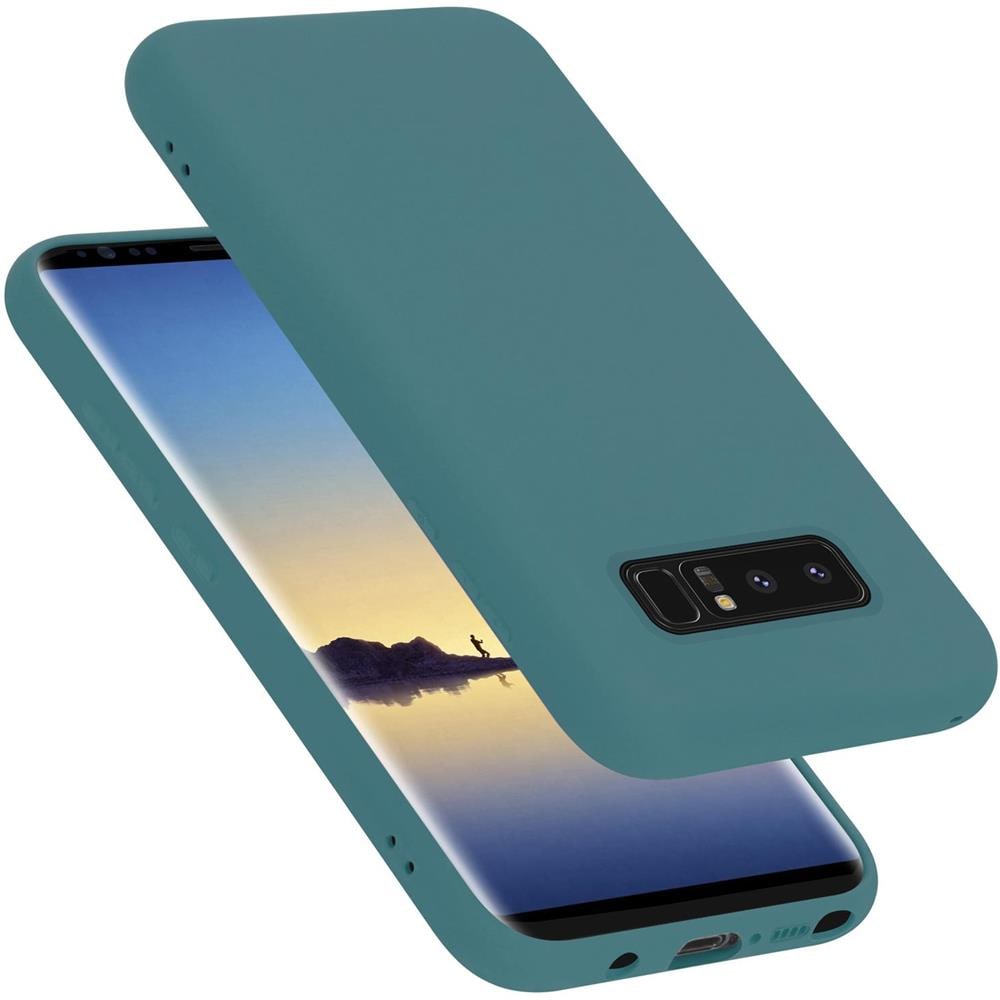 Custodia Compatibile Con Samsung Galaxy Note 8 In Liquid Verde - Coperchio Protettivo In Silicone Tpu Flessibile - Foto 1