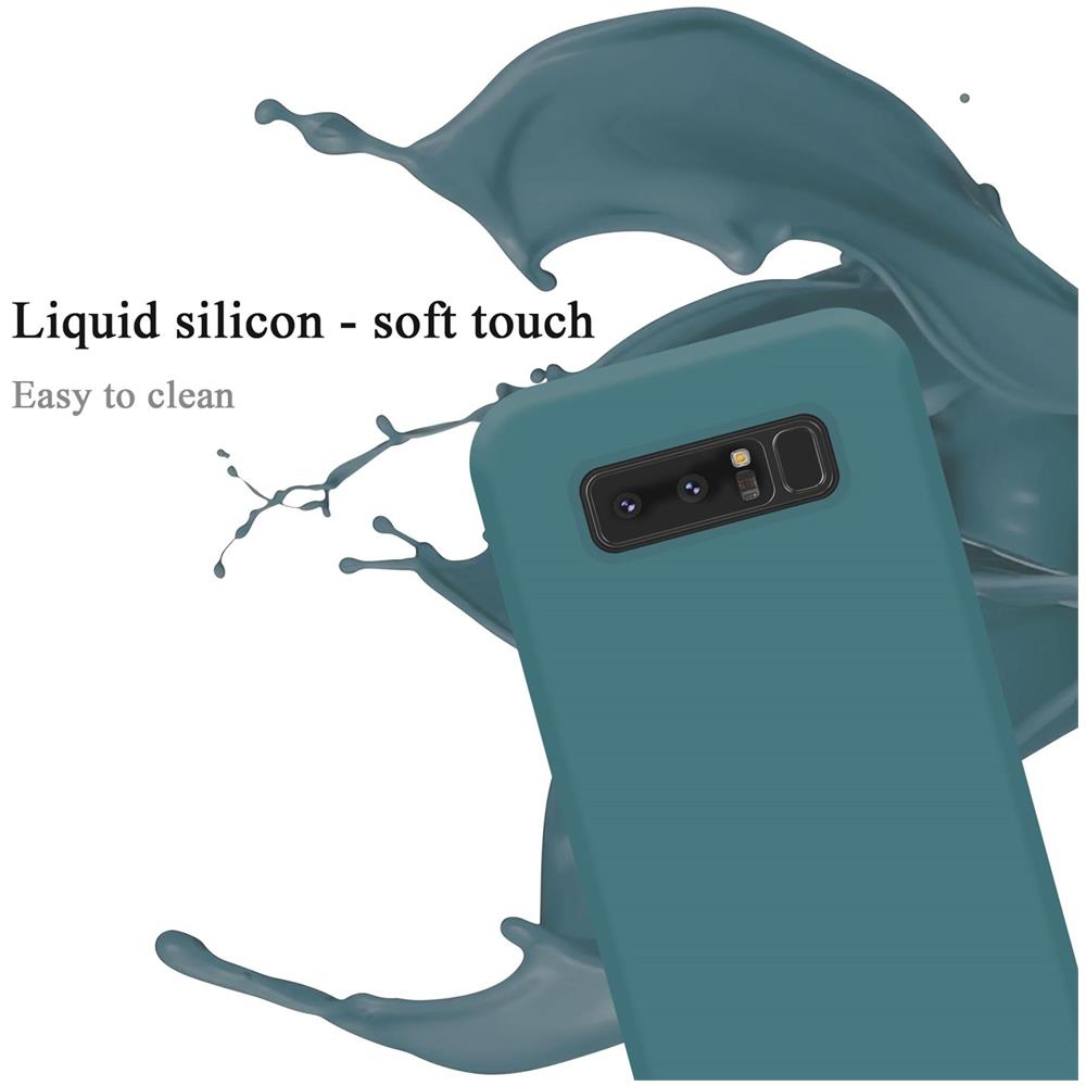 Custodia Compatibile Con Samsung Galaxy Note 8 In Liquid Verde - Coperchio Protettivo In Silicone Tpu Flessibile - Foto 2