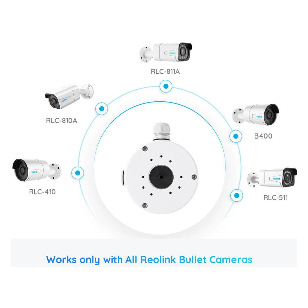 B10 Scatola di Giunzione per Telecamera IP Bullet RLC-1210A / RLC-410 / B400 Impermeabile - Bianco - Foto 5