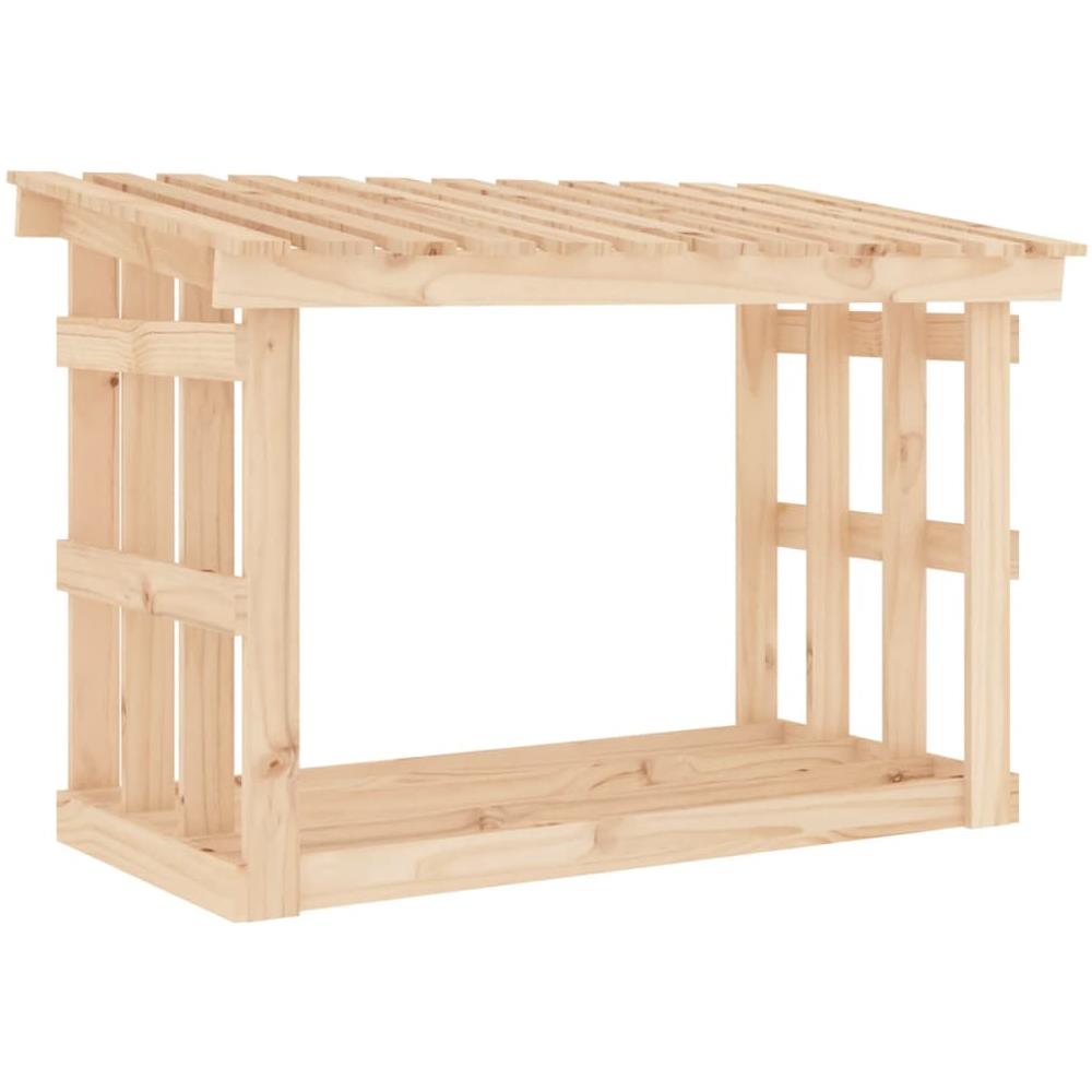 Portalegna 108x64,5x77 Cm In Legno Massello Di Pino - Foto 2