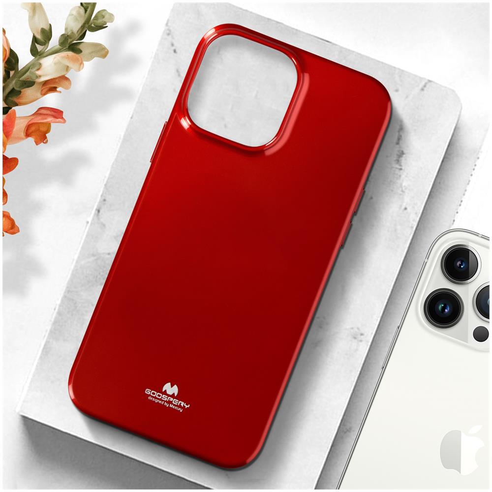 Cover Iphone 13 Pro Silicone Effetto Metallizzato Mercury I Jelly Rossa - Foto 2