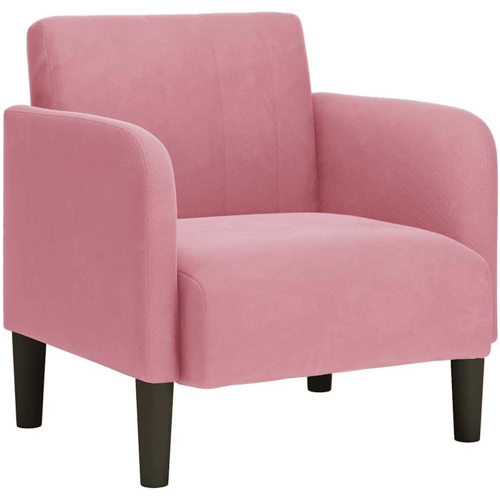 Divano Sedia con Braccioli Rosa 54 cm in Velluto - Foto 1