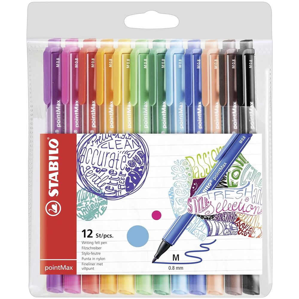pointMax - Fineliner Premium - Astuccio da 12 - Colori assortiti - Foto 1