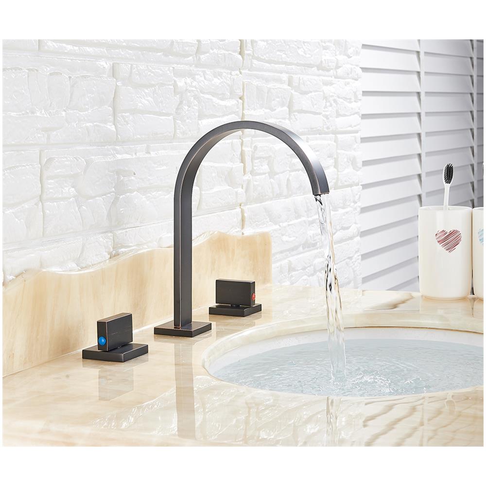 Rubinetto per lavabo da bagno, Blackswan, tipo M59, modello nero anticato, misura 24,5 cm - Foto 2
