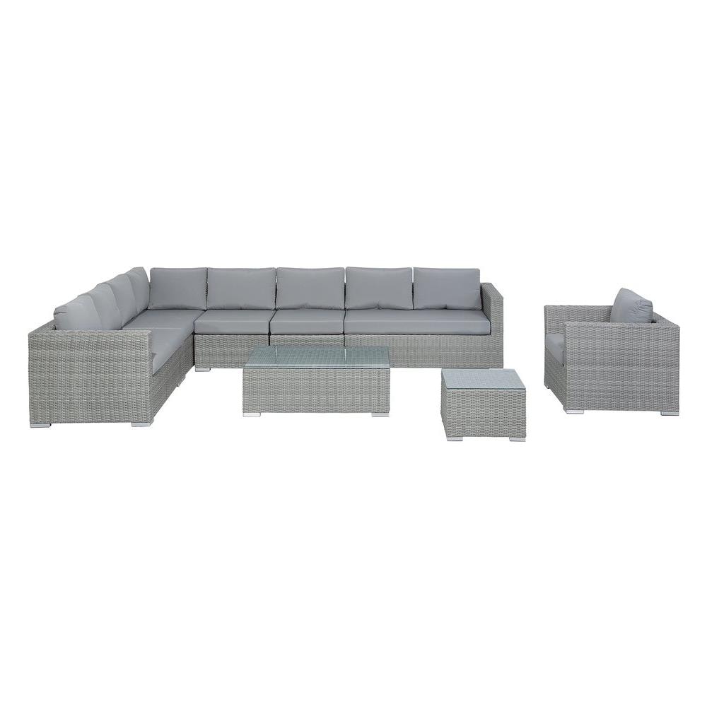 Set Da Giardino In Rattan Grigio Xxl - Foto 1