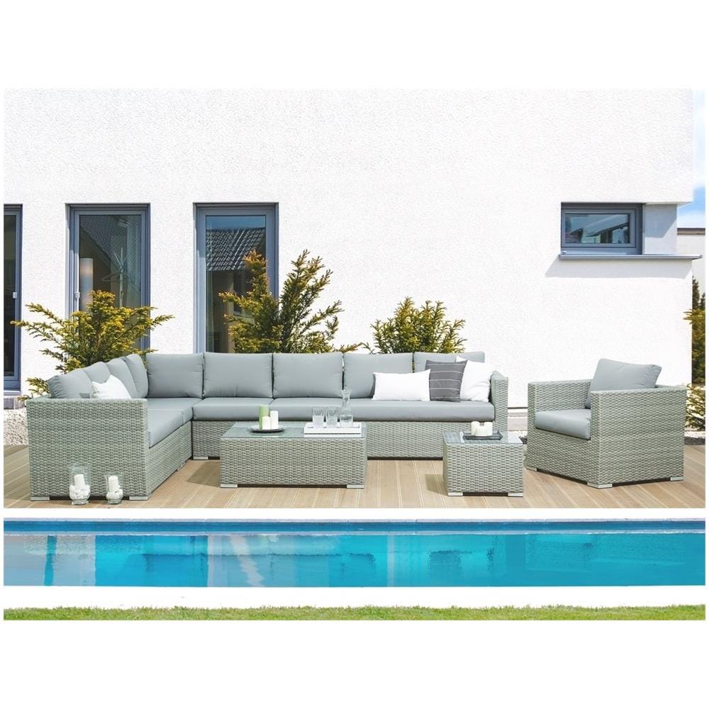 Set Da Giardino In Rattan Grigio Xxl - Foto 2
