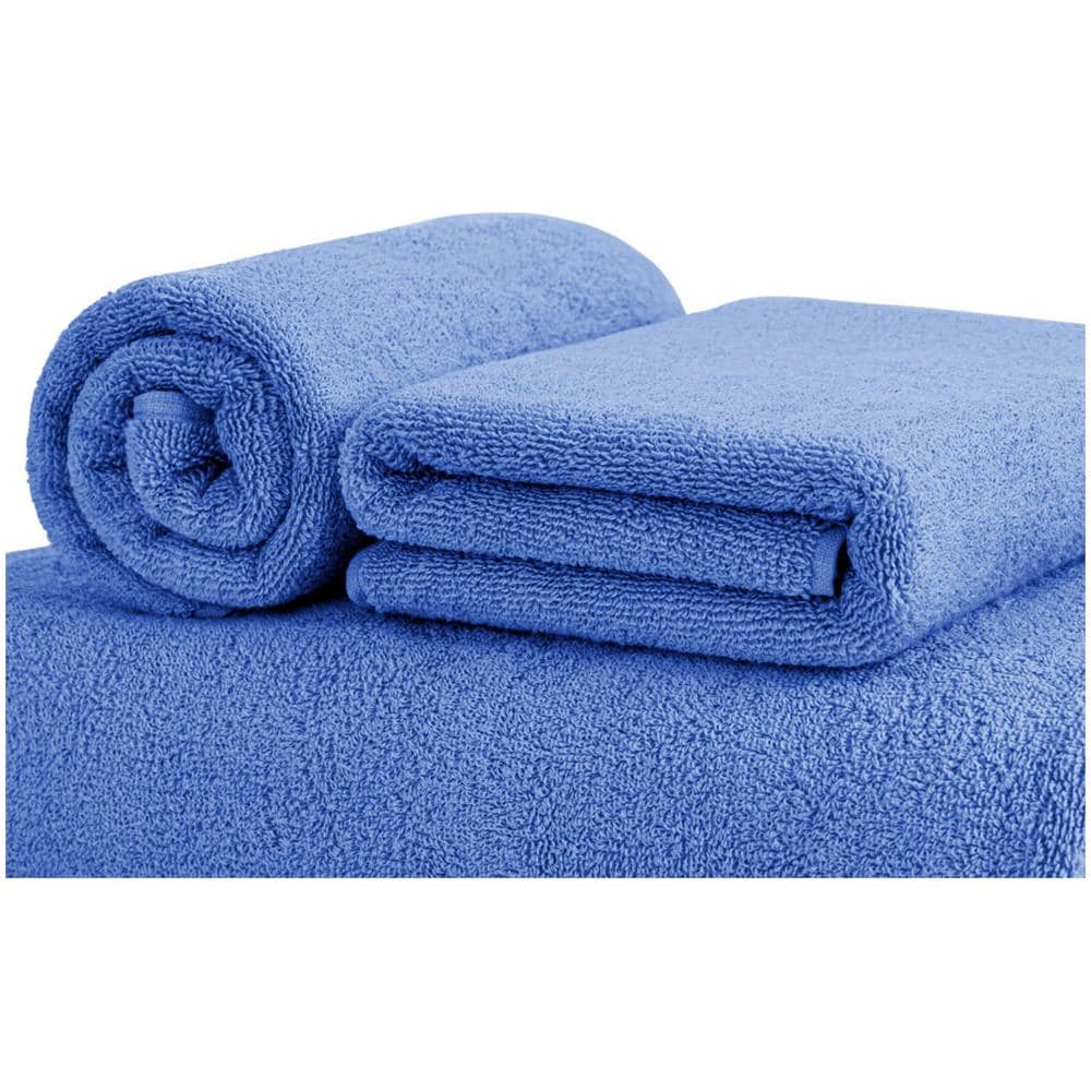 Asciugamani Salvietta Bagno In Morbida Spugna Modello Sophie Colore Blu Navy Salvietta Blu Navy - Foto 10