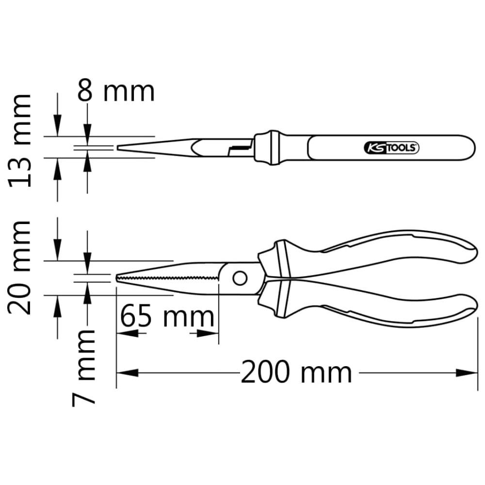 Pinza Piatta Zigrinata Ergotorque 200 Mm - Foto 2