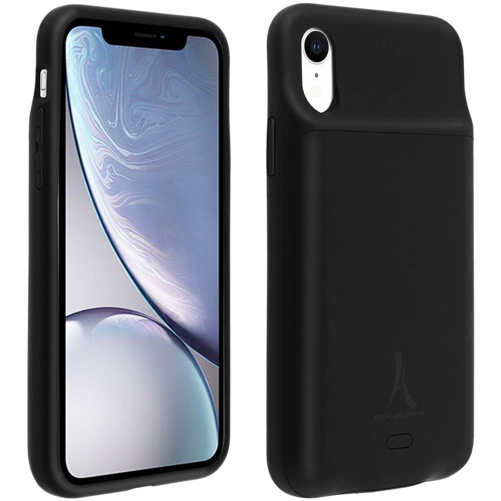 Cover Iphone Xr Protezione Rigida 2 In 1 Batteria 4500mah Nero - Foto 1