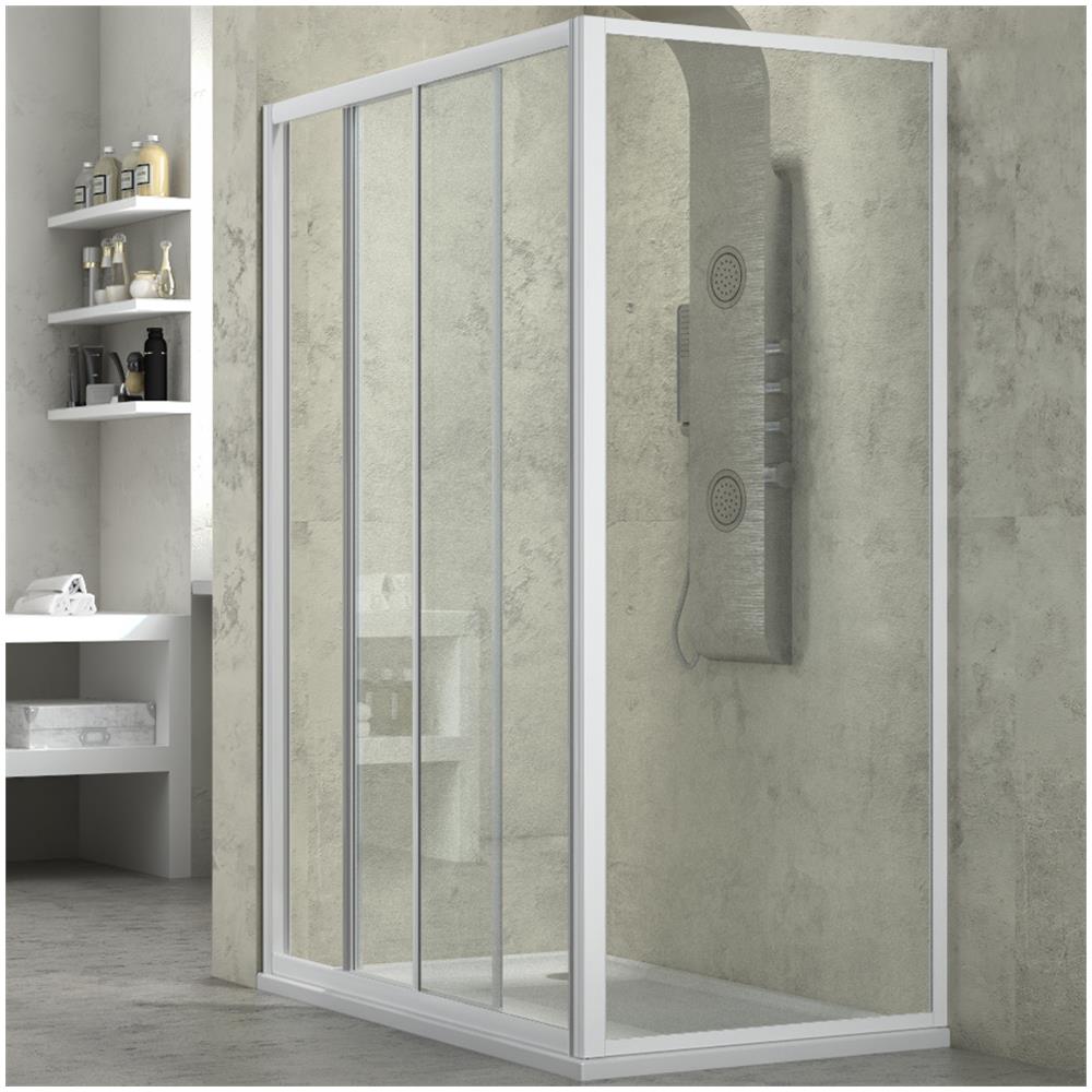 Box Cabina Doccia Angolare Corner Due Ante Scorrevoli Cristallo Temprato - Foto 1