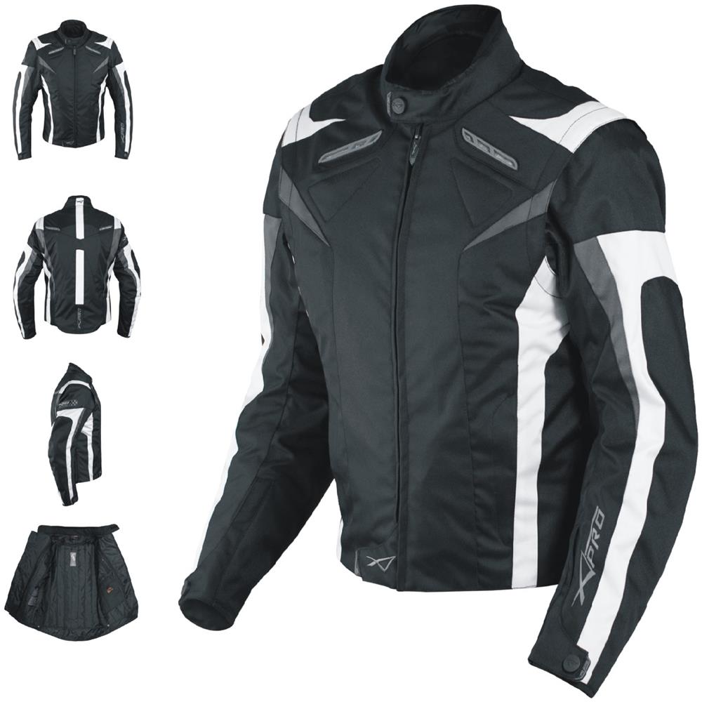 Giacca Lady Donna Tessuto Cordura Moto Protezione Manica Staccabile Bianco Xl - Foto 1