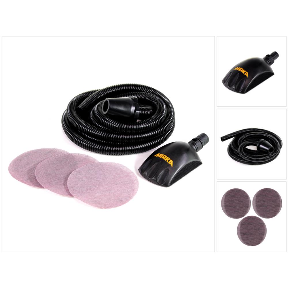 Kit Roundy Tampone 150mm Grip + 15 Dischi Abrasivi + Tubo Di Aspirazione (Kit00round)  - Foto 1