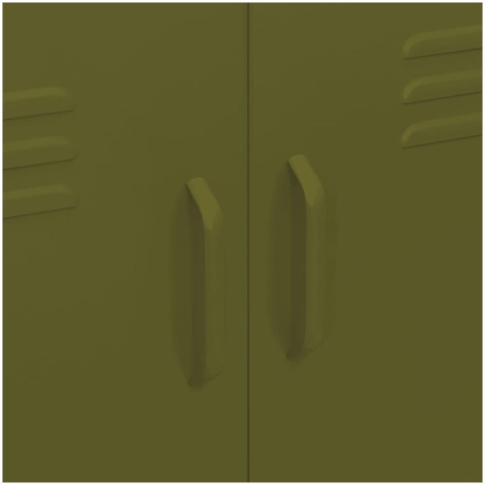 Armadietto Verde Oliva 80x35x101,5 Cm In Acciaio - Foto 3