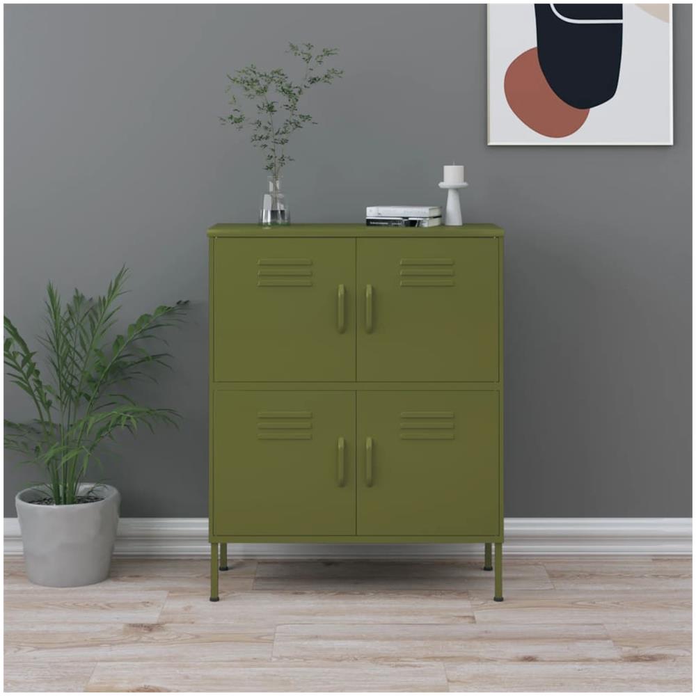 Armadietto Verde Oliva 80x35x101,5 Cm In Acciaio - Foto 1