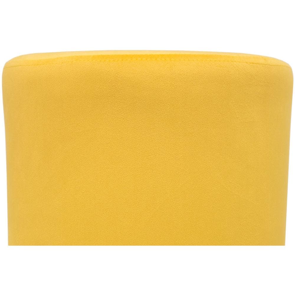 Pouf Salotto Camera Rotondo Imbottito Modello Cilindro Velvet In Tinta Unita Pouf Senape - Foto 5