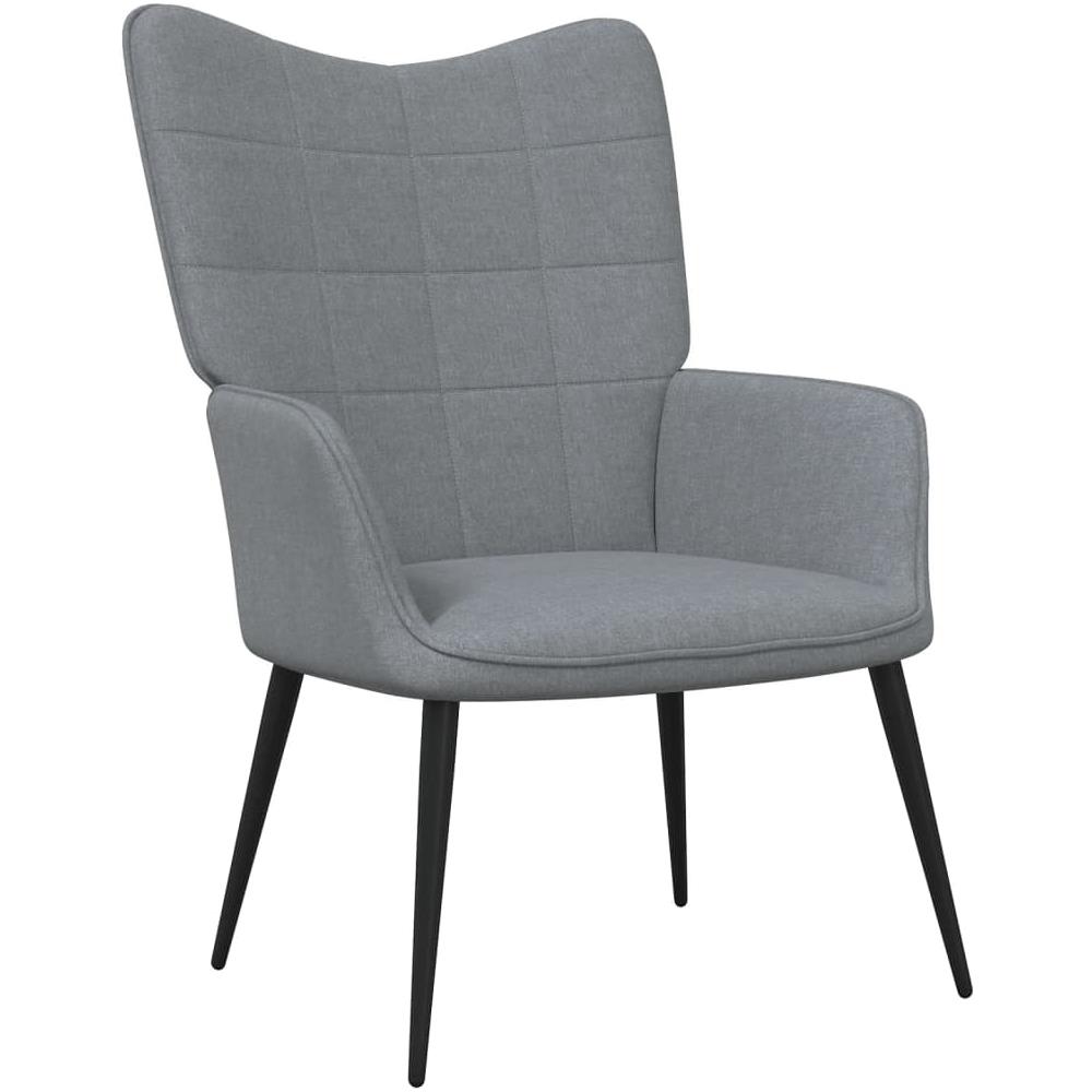 Sedia Relax Grigio Chiaro in Tessuto - Foto 1