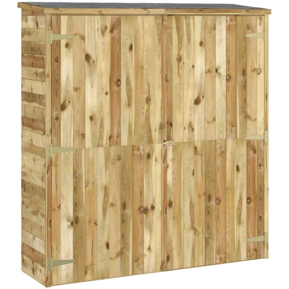Rimessa Attrezzi Giardino 163x50x171 cm Massello di Pino - Foto 2