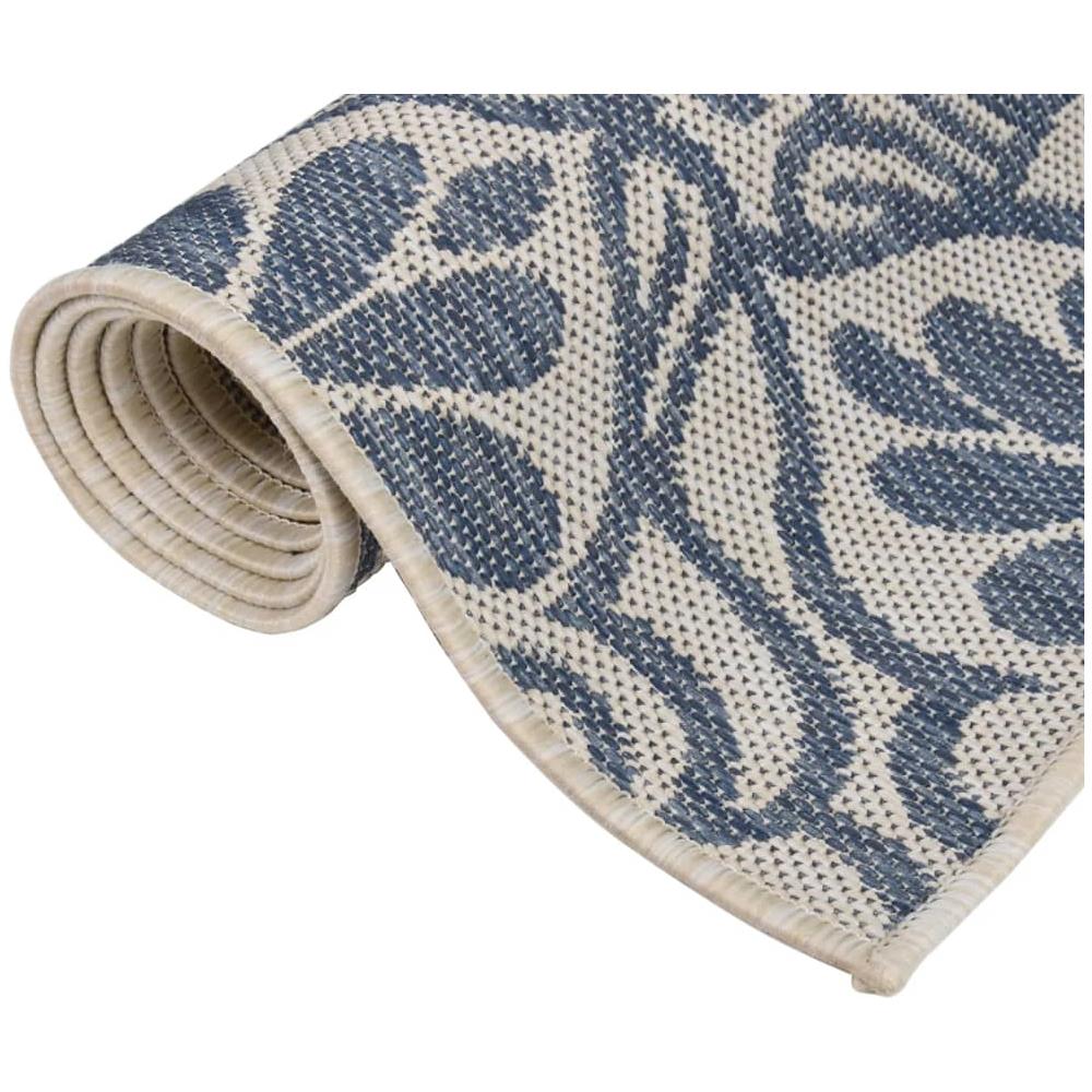 Tappeto Da Esterni A Tessitura Piatta 80x150 Cm Motivo Blu - Foto 3
