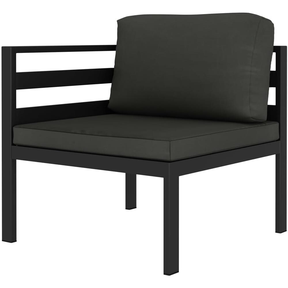 Set Divani Da Giardino 5 Pz Con Cuscini In Alluminio Antracite - Foto 3