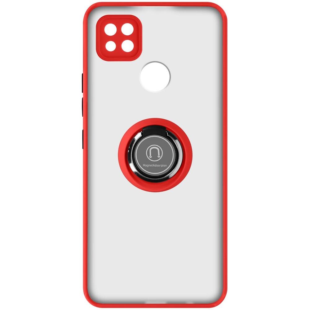 Cover Xiaomi Redmi 10a Bimateria Anello Metallico Supporto Rossa - Foto 1