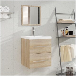 VidaXL Mobile Da Bagno Rovere Sonoma 30x30x183,5 Cm Legno Multistrato