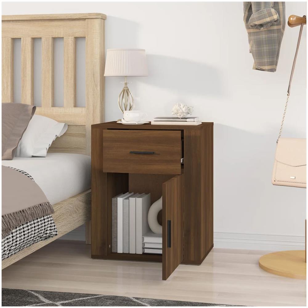 Comodino Rovere Marrone 50x36x60 Cm Legno Multistrato - Foto 10