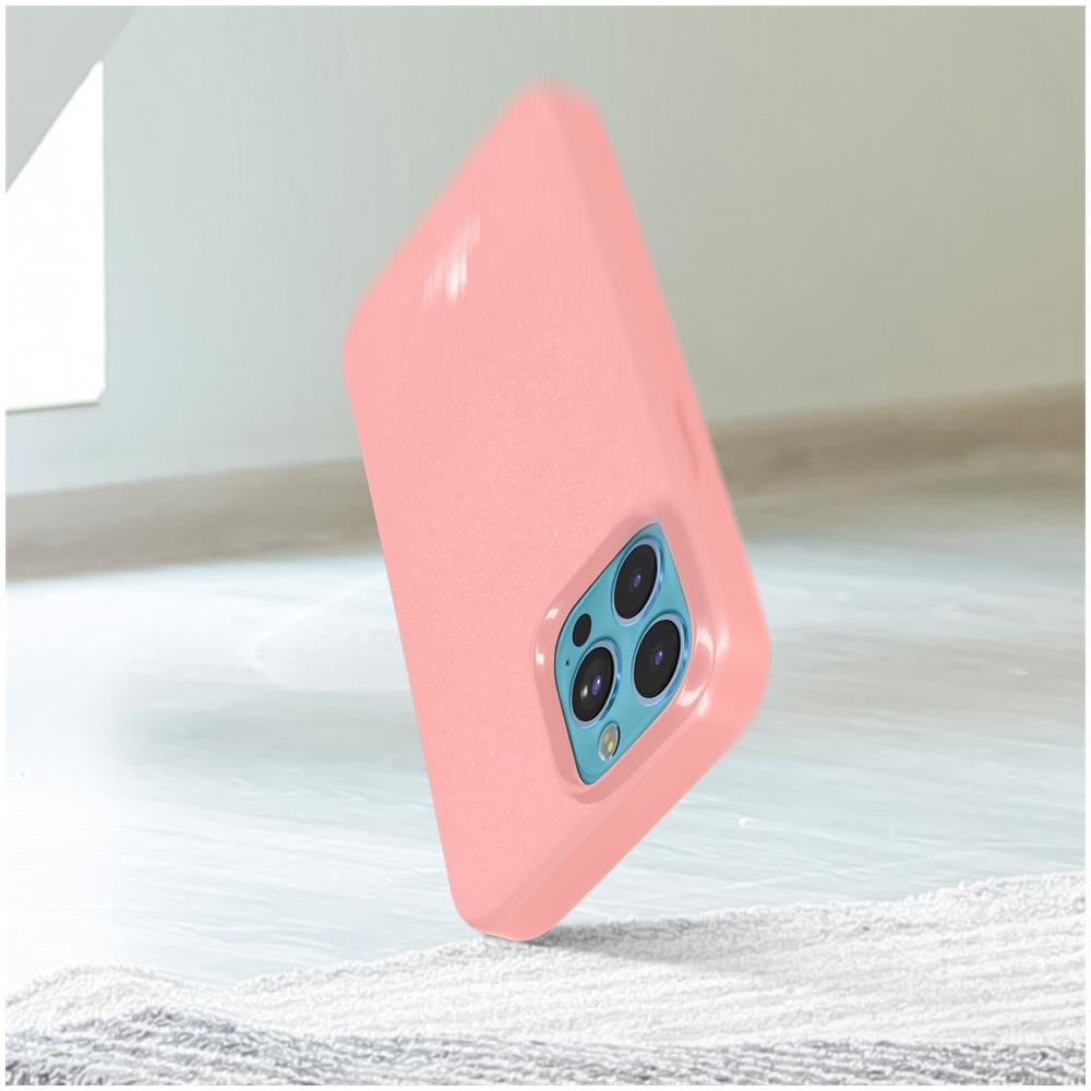 Cover Iphone 13 Pro Silicone Effetto Brillante Pearl Jelly Mercury Rosa - Foto 5